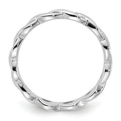 Sterling Silver Stackable Expressions Carved Band Ring