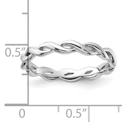Sterling Silver Stackable Expressions Carved Band Ring