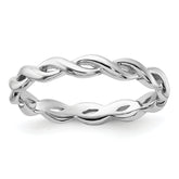 Sterling Silver Stackable Expressions Carved Band Ring