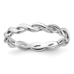 Sterling Silver Stackable Expressions Carved Band Ring