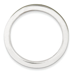 Sterling Silver Stackable Expressions Brown Enameled 2.25mm Ring