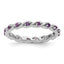 Sterling Silver Stackable Expressions Amethyst Ring