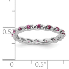 Sterling Silver Stackable Expressions Rhodolite Garnet Ring