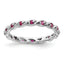 Sterling Silver Stackable Expressions Created Ruby Ring