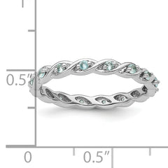 Sterling Silver Stackable Expressions Blue Topaz Ring