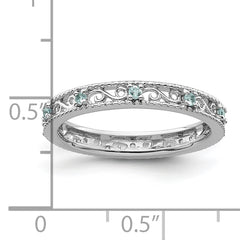 Sterling Silver Stackable Expressions Blue Topaz Ring