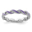 Sterling Silver Stackable Expressions Purple Enamel Ring