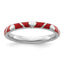 Sterling Silver Stackable Expressions Red Enamel Heart Ring