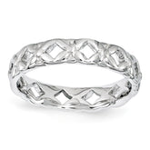 Sterling Silver Stackable Expressions Carved Ring