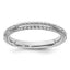 Sterling Silver Stackable Expressions Rhodium-plated Patterned Ring
