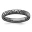 Sterling Silver Stackable Expressions Ruthenium-plated Patterned Ring