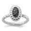 Ruthenium-Plated Oval Stackable Ring in Sterling Silver, Size 5–10 - Sophia Jewelers