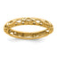 Carved Stackable Ring in Gold-Plated Sterling Silver - Sophia Jewelers