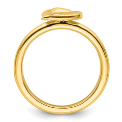 Sterling Silver Stackable Expressions Gold-plated Heart Ring