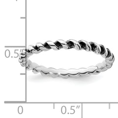 Sterling Silver Stackable Expressions Antiqued Ring