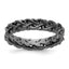 Sterling Silver Stackable Expressions Black-plated Carved