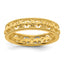 Filigree Carved Stackable Band in Gold-Plated Sterling Silver, Size 5–10 - Sophia Jewelers