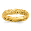 Carved Stackable Band in Gold-Plated Sterling Silver, Size 5–10 - Sophia Jewelers