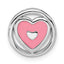 Sterling Silver Stackable Expressions Small Pink Enameled Heart Chain Slide