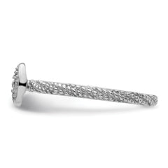 Sterling Silver Diamond Stackable Expressions Textured Ring