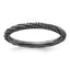 Sterling Silver Stackable Expressions Polished Ruthenium Plated Ring