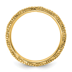 Sterling Silver Stackable Expressions Polished Gold-plated Ring