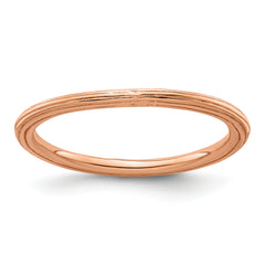 Sterling Silver Stackable Expressions Pink-plated Step-down Ring