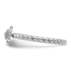 Sterling Silver Stackable Expressions Diamond Star Ring