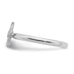 Sterling Silver Stackable Expressions Blue Topaz Starfish Ring