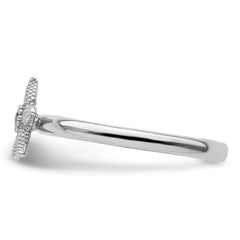 Sterling Silver Stackable Expressions Garnet Starfish Ring