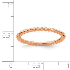 Sterling Silver Stackable Expressions Pink-plated Ring