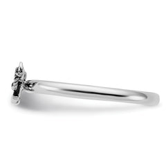 Sterling Silver Stackable Expressions Antiqued Anchor Ring