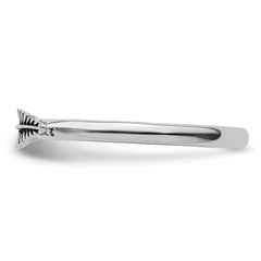 Sterling Silver Stackable Expressions Antiqued Feather Ring