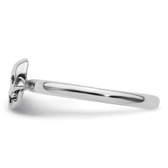 Sterling Silver Stackable Expressions Antiqued Skull Ring