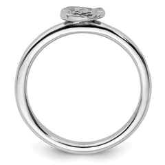 Sterling Silver Stackable Expressions Rhodium Sun/Moon Ring