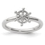 Sterling Silver Stackable Expressions Rhodium Ship's Wheel Ring