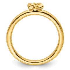 Sterling Silver Stackable Expressions Yellow-plated Star of David Ring