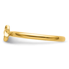 Sterling Silver Stackable Expressions Yellow-plated Star of David Ring