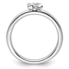 Sterling Silver Stackable Expressions Rhodium Star of David Ring