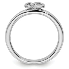 Sterling Silver Stackable Expressions Rhodium Infinity Symbol Ring