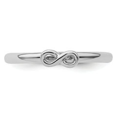 Sterling Silver Stackable Expressions Rhodium Infinity Symbol Ring
