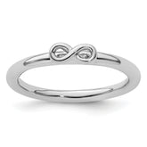 Sterling Silver Stackable Expressions Rhodium Infinity Symbol Ring