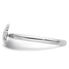 Sterling Silver Stackable Expressions Rhodium Tree Ring