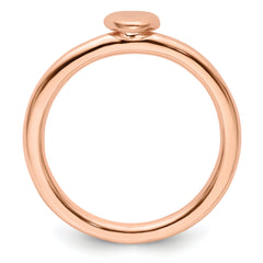 Sterling Silver Stackable Expressions Pink-plated Puffed Heart Ring