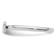 Sterling Silver Stackable Expressions Rhodium Puffed Heart Ring