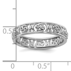Sterling Silver Stackable Expressions Cancer Zodiac Ring