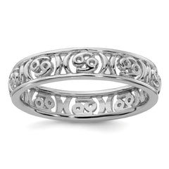 Sterling Silver Stackable Expressions Cancer Zodiac Ring