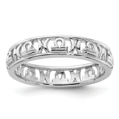 Sterling Silver Stackable Expressions Libra Zodiac Ring