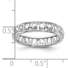 Sterling Silver Stackable Expressions Leo Zodiac Ring
