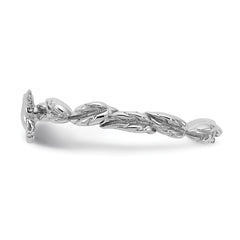 Sterling Silver Stackable Expressions Rhodium-plated Polished Dove Ring
